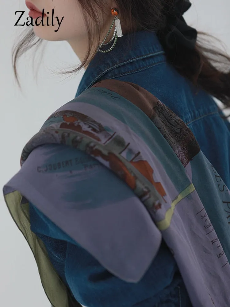 znbbw 2023 Autumn Fashion Street Style Long Sleeve Denim Shirt Women Casual Button Up Pocket Blouse Female Clothing Tops - Image 7