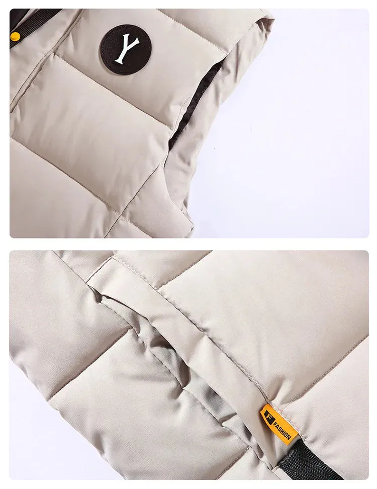 Znbbw Men Hooded Vest 5XL Solid Fashion Autumn Women's Heated Jacket Large Size High Quality Sleeveless Warm Coats Fishing Cold Vests - Image 3