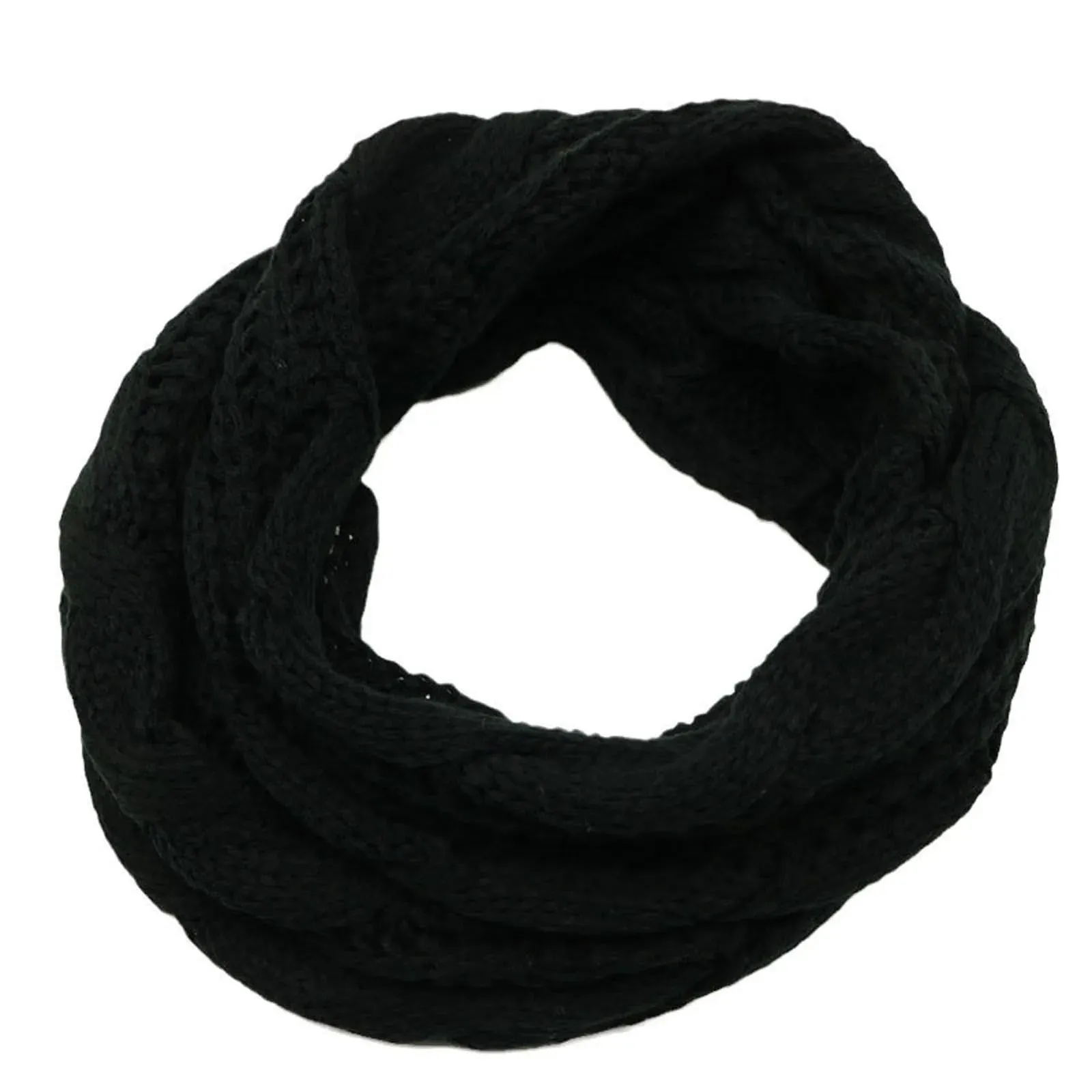 Znbbw Womens Solid Thick Scarf Ribbed Knit Winter Circle Loop Scarf Vintage Teenagers Girls Ring Scarves Autumn Winter Warmer Neck - Image 7