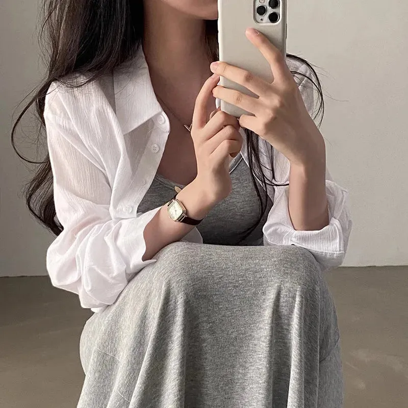 Znbbw Women Shirt Blouse Casual Sun Protection Long Sleeve Top Outerwear Thin Female Chiffon Loose Cardigan - Image 4