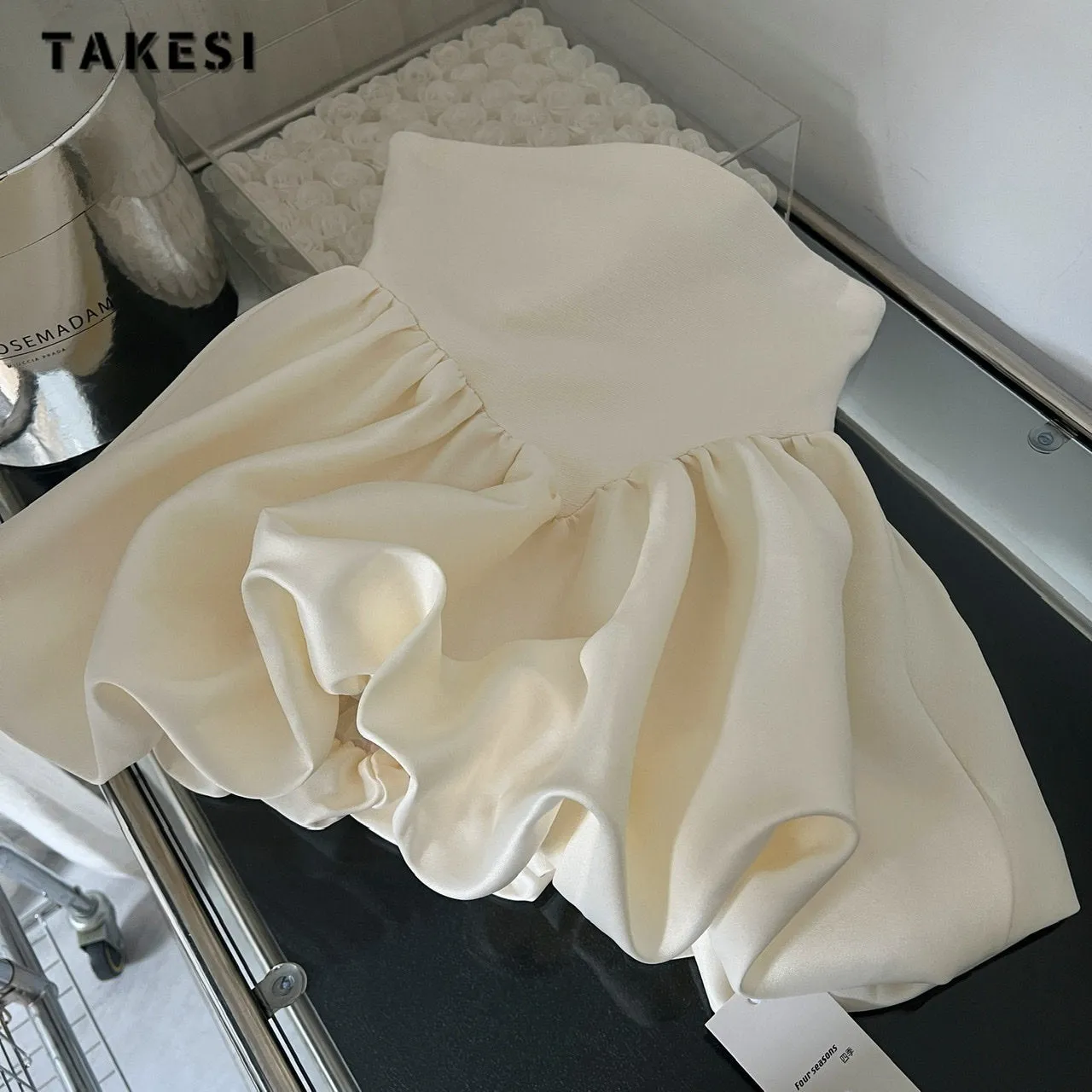 znbbw Women Sexy Backless Strapless Solid Color Tube Tops 2023 Summer Beach Style Slim Fit Cropped  Folds Party Club Shirt - Image 2