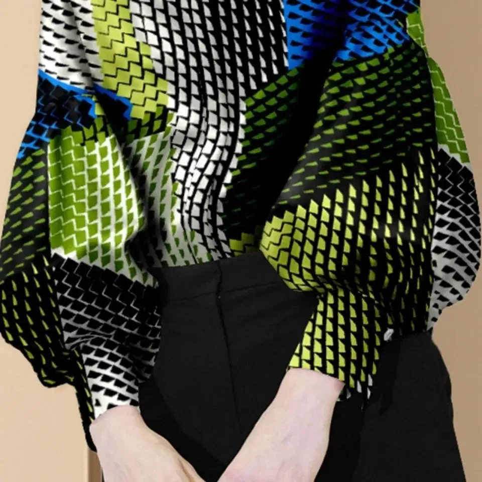 Znbbw and the United States age-age popular fashion lantern sleeve shirt women's design small shirt 2024 spring new blouse top - Image 5