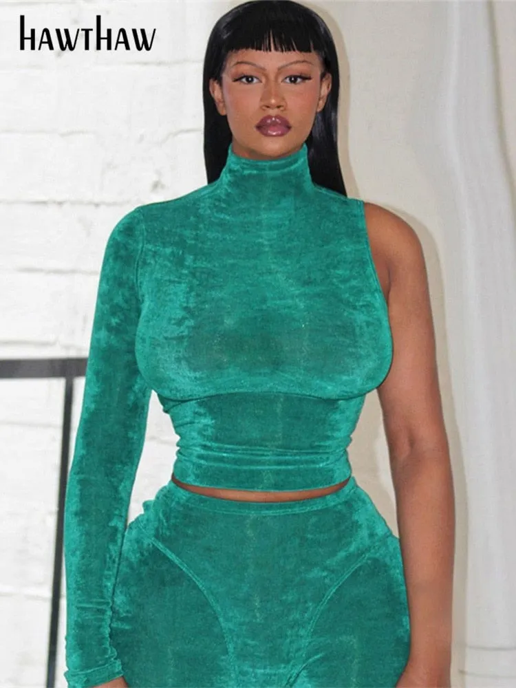 Znbbw Women Long Sleeve Crop Tops Long Pants Two Piece Sets Outfits Tracksuits 2023 Fall Clothing Wholesale Items For Business - Image 3