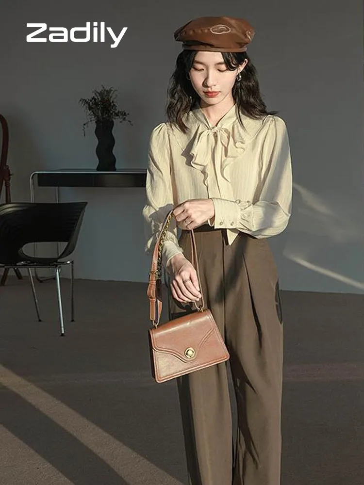 znbbw 2023 Summer Long Sleeve Women Chiffon Shirt Korean Style Stripe Button Ladies Blouse Office Lady Work Female Clothing - Image 4