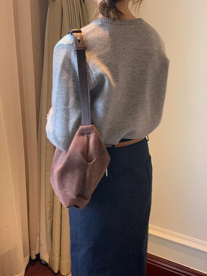 Znbbw Autumn And Winter Fashion Ladies New Knitted Cardigan Loose Korean Retro Round Neck Plaid Sweater Women's All-match Blouse - Image 3