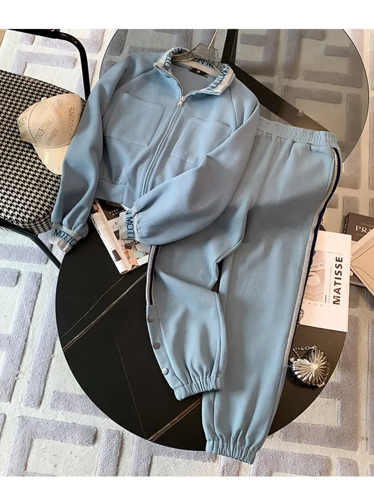 znbbw Womens Casual Fashion Pants Suits Autumn Winter All-match Sports Style Trousers and Cardigan Sweatshirts 2 Piece Sets Outfits - Image 6