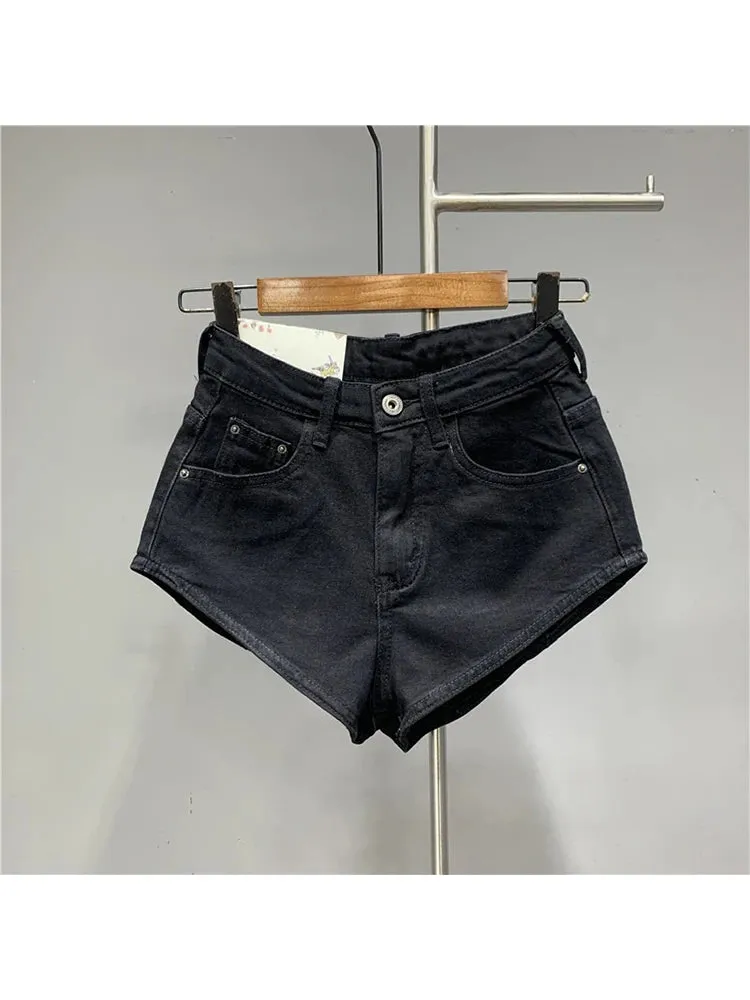 Znbbw Women's Ligtht Blue Denim Shorts Streetwear Y2k Mini Short Pants Harajuku Korean Vintage High Waist Shorts Jeans 2000s Clothes - Image 8