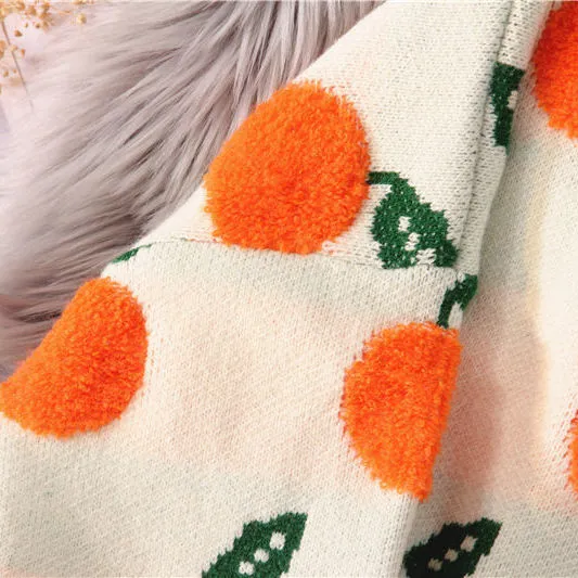 Znbbw 2023 Autumn Winter Sweaters Pullover Cherry Pattern Long Sleeve Sweater Women Turtleneck Knitted Jumpers Sweater Mujer - Image 9