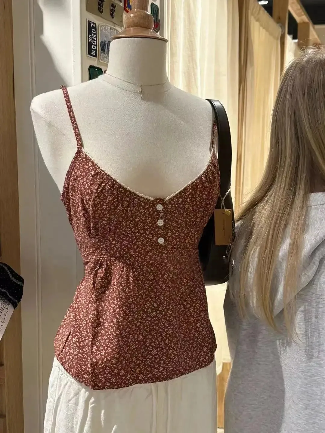 Znbbw Women Vintage Plaid Button Camis Top Cute Preppy Style Sleeveless Lace-up Cotton Tank Tops Female Casual Sweet Summer Vests 2024 - Image 7