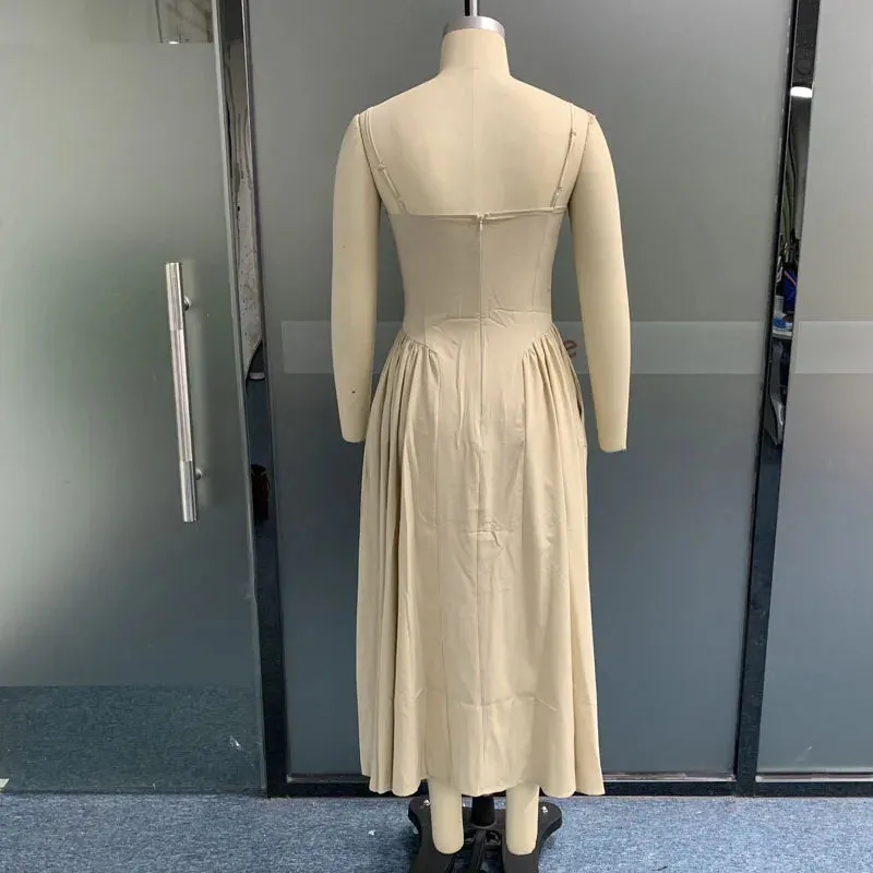 Znbbw Women Maxi Dress Summer Fashion Elegant Sling Solid Nipped Waist Sleeveless Loose Party Beach Sexy Dresses Streetwear 0410 - Image 5