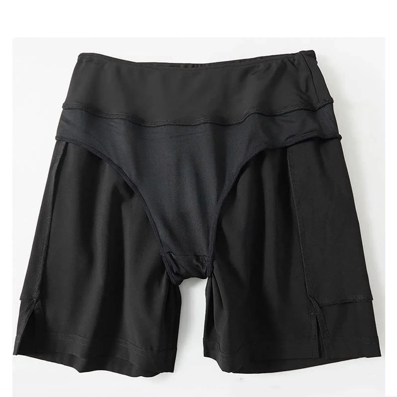 Znbbw Women Swim Shorts High Waisted Bathing Suit Bottoms Drawstring Swimsuit Tankini Summer Casual Skinny Fitness Solid Boy Shorts - Image 5