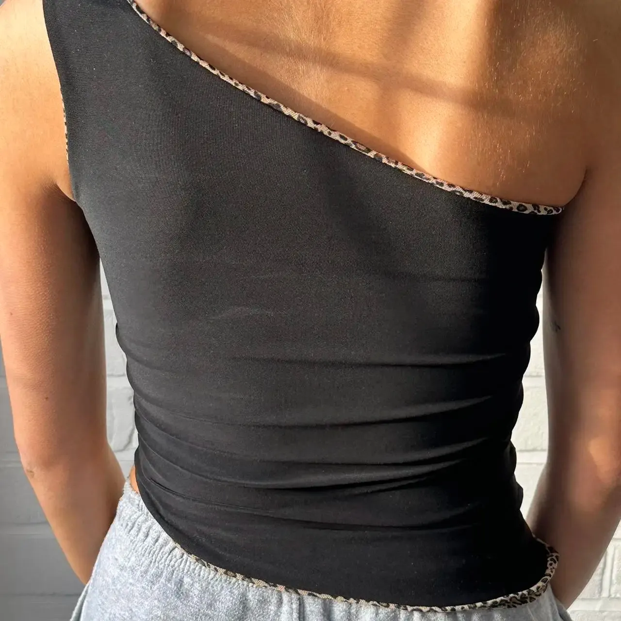 Znbbw Women One Shoulder Top Y2K Sleeveless Slim Fit Tank Top Sexy Streetwear Blouse Tops Summer 2000s Chic Vintage Streetwear - Image 3