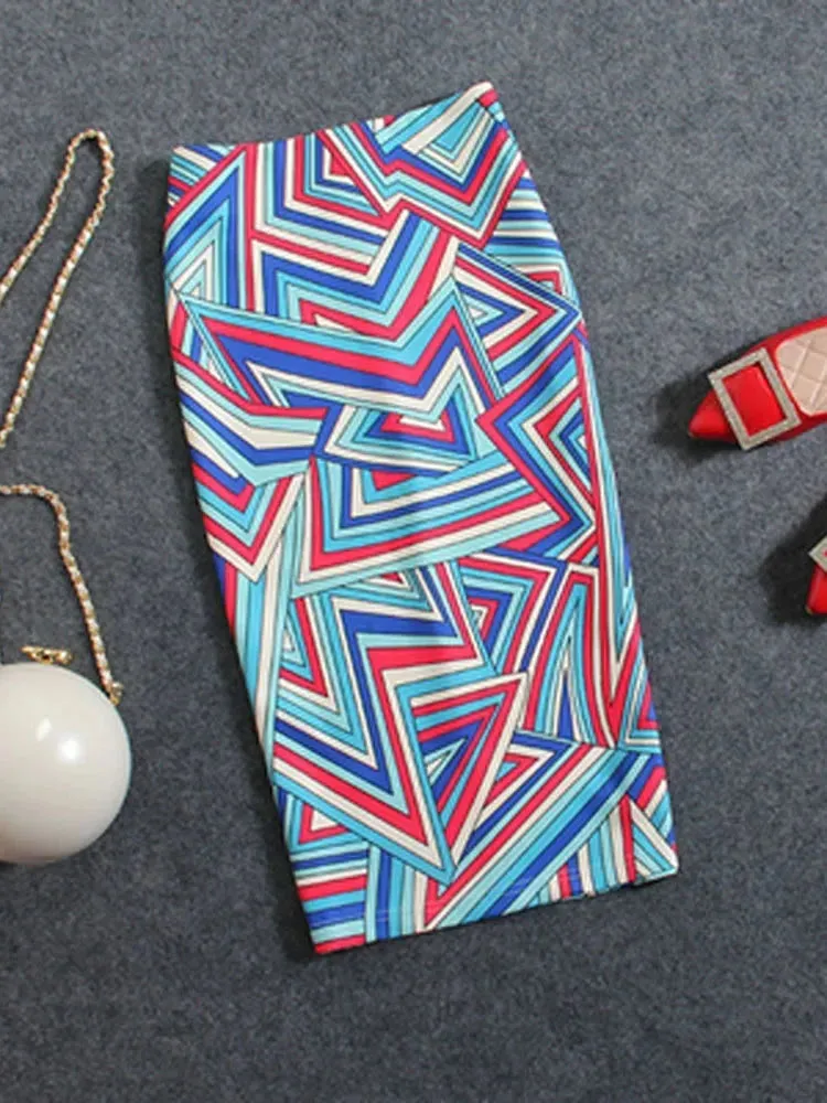 Znbbw Women's Pencil Skirts letters Printed Graphic Summer Autumn High Waist  Slit Tube faldas Woman Stretch Skirt Female GD503 - Image 13