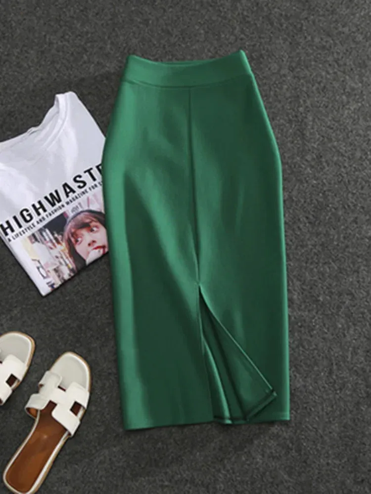 Znbbw Women's Pencil Skirts Solid Pur High Waist Slim Skirt Fit Girl Summer Office Lady Elastic Female Sexy Tube Faldas PL211 - Image 3