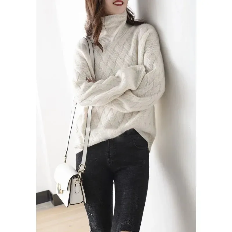 Znbbw Women Loose Sweater Winter Casual Chic Cashmere Oversize Thick Sweater Pullovers Pullover Female Long Sleeve - Image 6