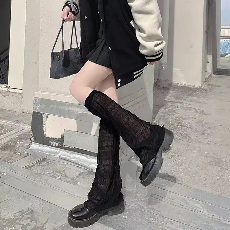 Znbbw Women Solid Color Leg Warmers Super Soft Boots Shoes Cuffs Covers Summer Thin Sunscreen Sports Boot Cover - Image 5