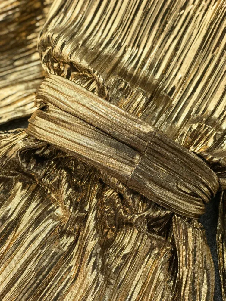 Znbbw Autumn Women's Party Dress Ins Temperament Vintage Waist Pleated Female Long Sleeve Sexy Dress GD226 - Image 3