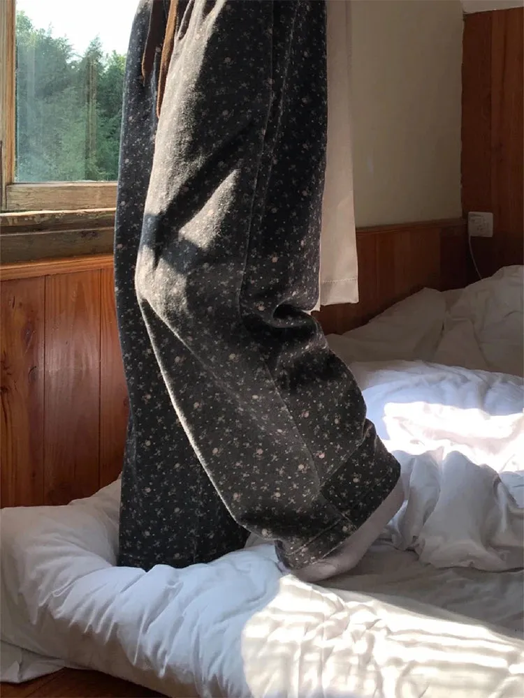 Znbbw Women's Print Sweatpants Harajuku Streetwear 90s Aesthetic Y2k Emo 2000s High Waist Baggy Pants Vintage Trousers Trashy Clothes - Image 4