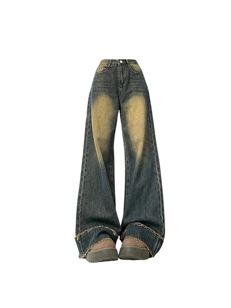 Znbbw Women's Blue Baggy Jeans Harajuku Vintage Y2k Denim Trousers Oversize High Waist Cowboy Pants 90s Aesthetic Trashy 2000s Clothes - Image 3