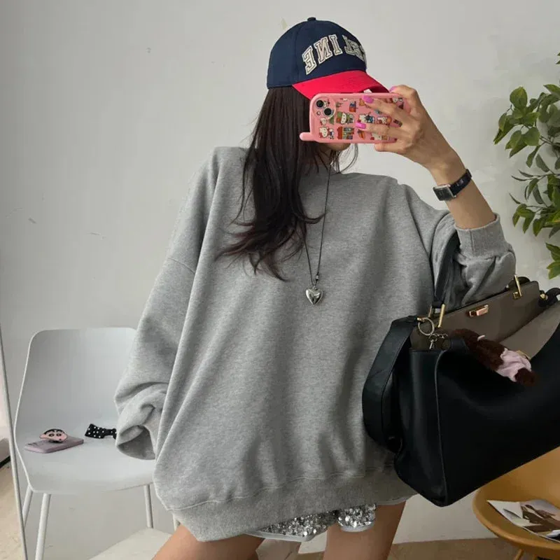 Znbbw Back Hollow Out Hoodies Women Spring Fake Two Piece Womens Clothing Loose O Neck Ropa Mujer Fashion Casual Hoodie - Image 4