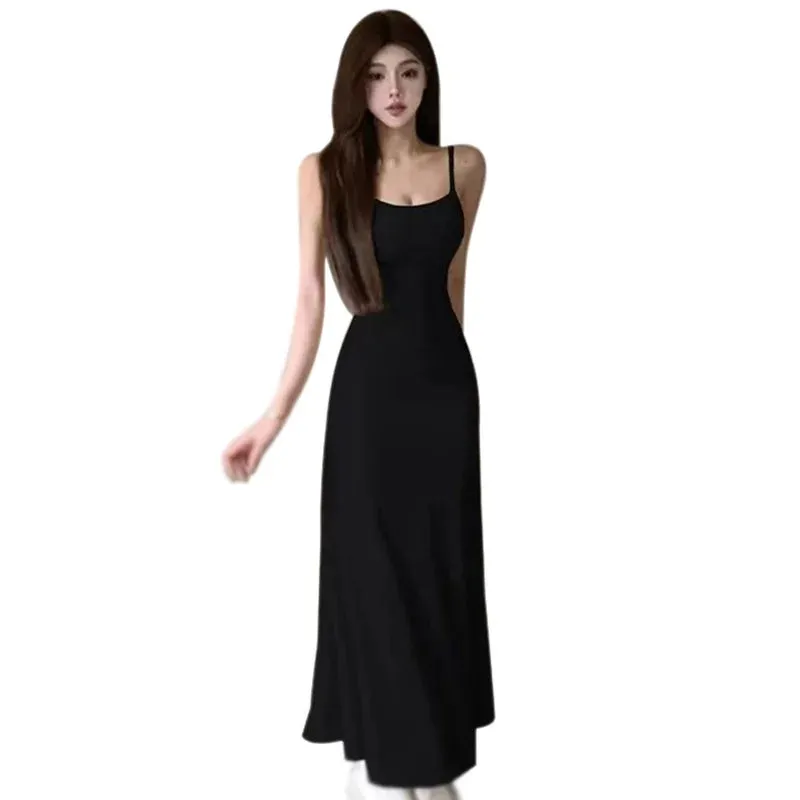 Znbbw Women's Dress Solid Color Summer Layered Underneath Slimming Suspender Dress - Image 7