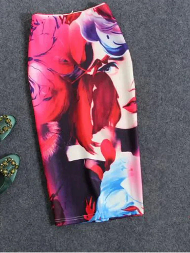 Znbbw Women's Pencil Skirt New Cartoon Mouse Print High Waist Slim Young Girl Summer Large Size Japan Female Falda GD018 - Image 8