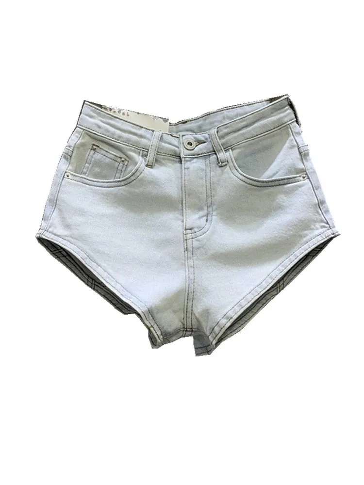 Znbbw Women's Ligtht Blue Denim Shorts Streetwear Y2k Mini Short Pants Harajuku Korean Vintage High Waist Shorts Jeans 2000s Clothes - Image 5
