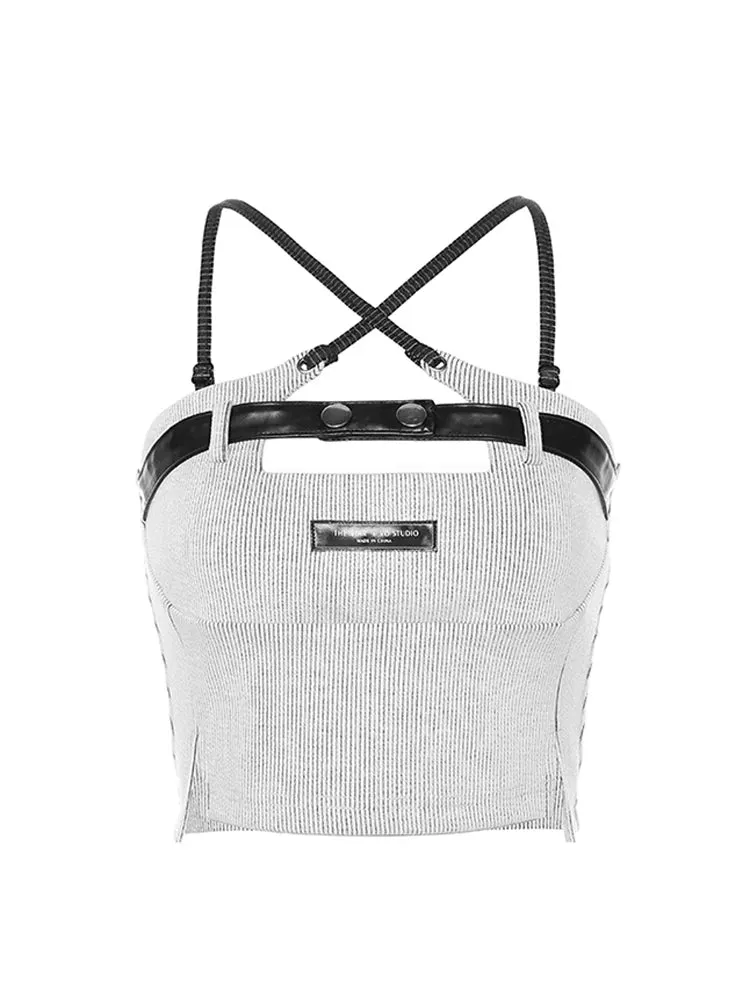 Znbbw Women's Camisole Spaghetti Strap Crop Top Vintage Y2k Summer Fashion Tank Top Sexy Hollow Out Sleeveless Off Shoulder Vest 2024 - Image 5