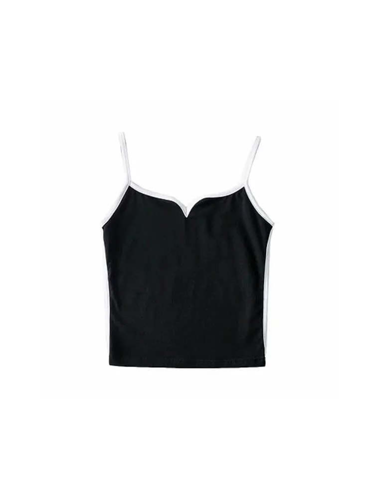 Znbbw crop top summer sexy tops women 2023 spaghetti strap top casual v neck camis knit sleeveless cami top army green cami gray - Image 2