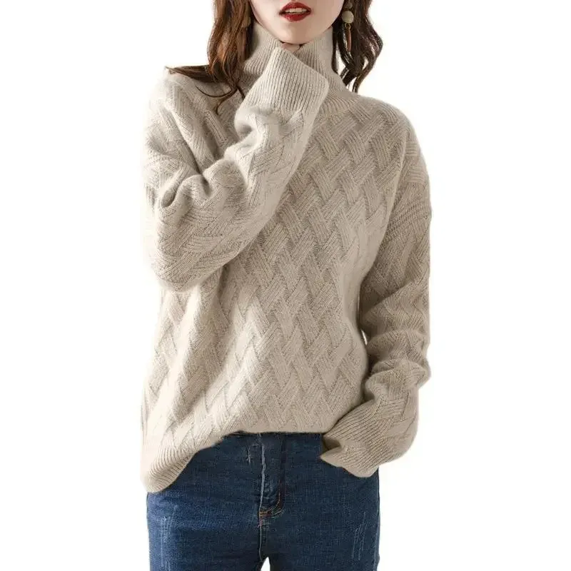 Znbbw Women Loose Sweater Winter Casual Chic Cashmere Oversize Thick Sweater Pullovers Pullover Female Long Sleeve - Image 5