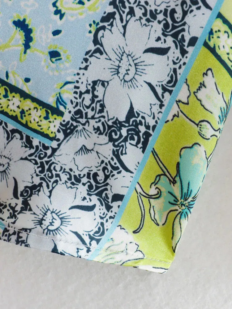 Znbbw ZBZA Woman 2023 Casual Blouses Summer Spring Fashion Long Sleeve Vintage Print Loose Long Shirts Female Tops 202302 - Image 3