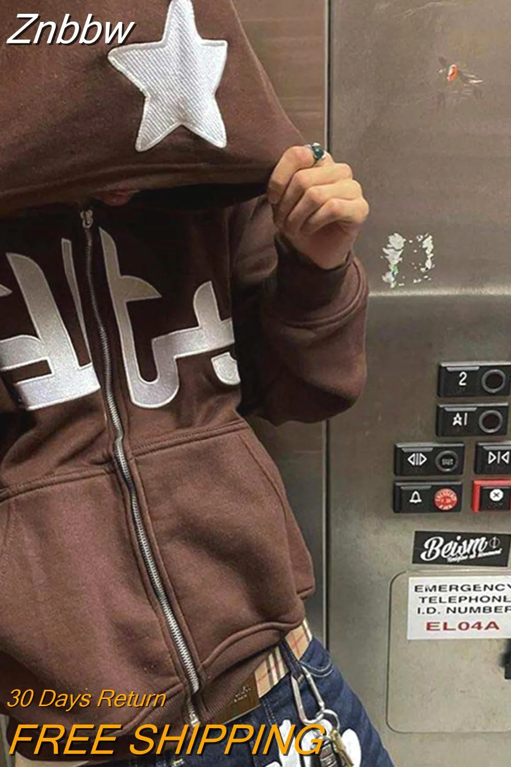 Znbbw Hop Joggers Sweatshirt 2023 Men Korean Fashion Punk Sport Coat Pullover Rhinestone Gothic Long Sleeve Zip Hoodies Y2k Jacket - Image 11