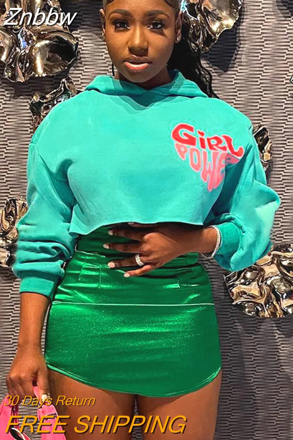 Znbbw Women Long Sleeve Streetwear Fall Crop Tops Hoodies Sweatshirts 2023 Autumn Clothes Wholesale Items For Business - Image 4