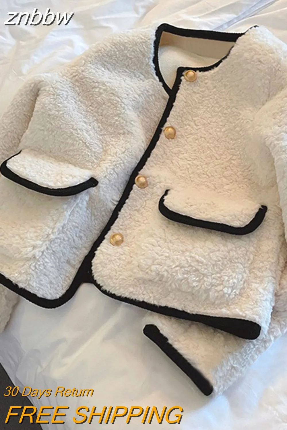 znbbw Women's Blends Wool Coats Casual Fashion All-match Korean Popular Style Outwear Long Sleeve Warm Furry Jackets Spring 2023