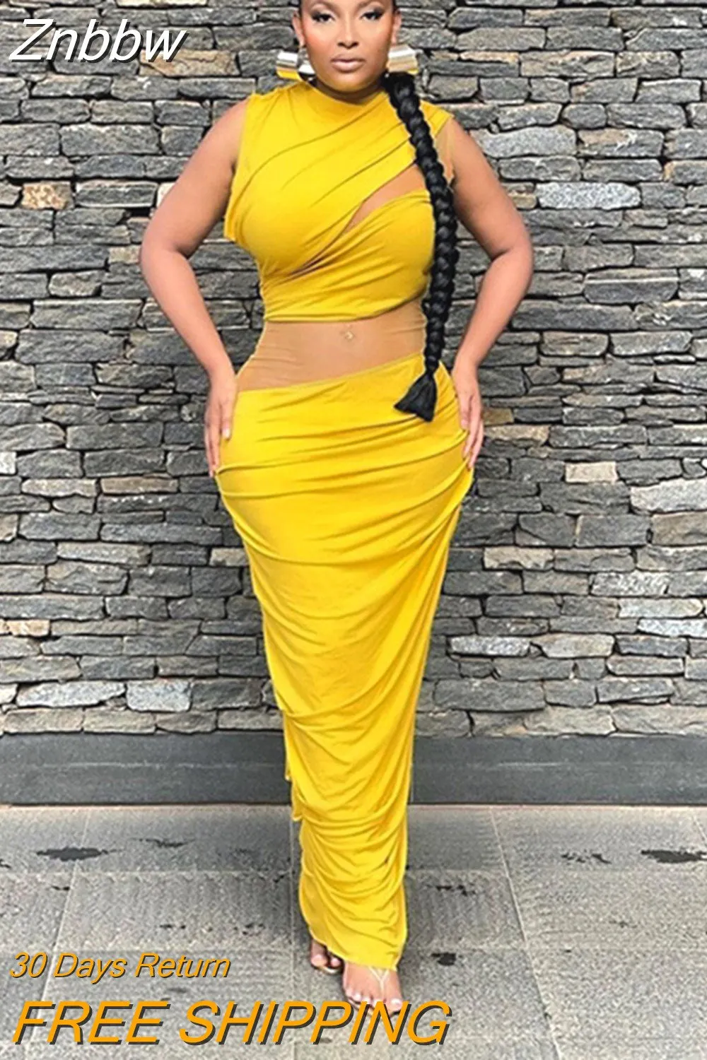 Znbbw Women Party Club Evening Birthday Bodycon Streetwear Long Dress 2023 Summer Clothes Wholesale Items For Business