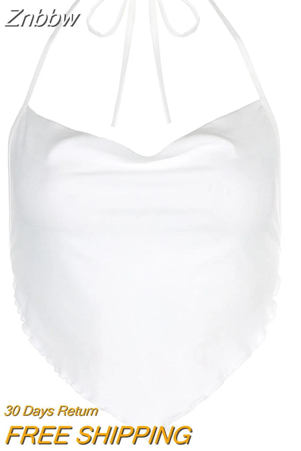 Znbbw Style Sexy Vintage Strappy Y2K Halter Crop Top Women Summer 90s Backless Cami Tops Tees Ladies Fashion Fitness Camisole Party - Image 12