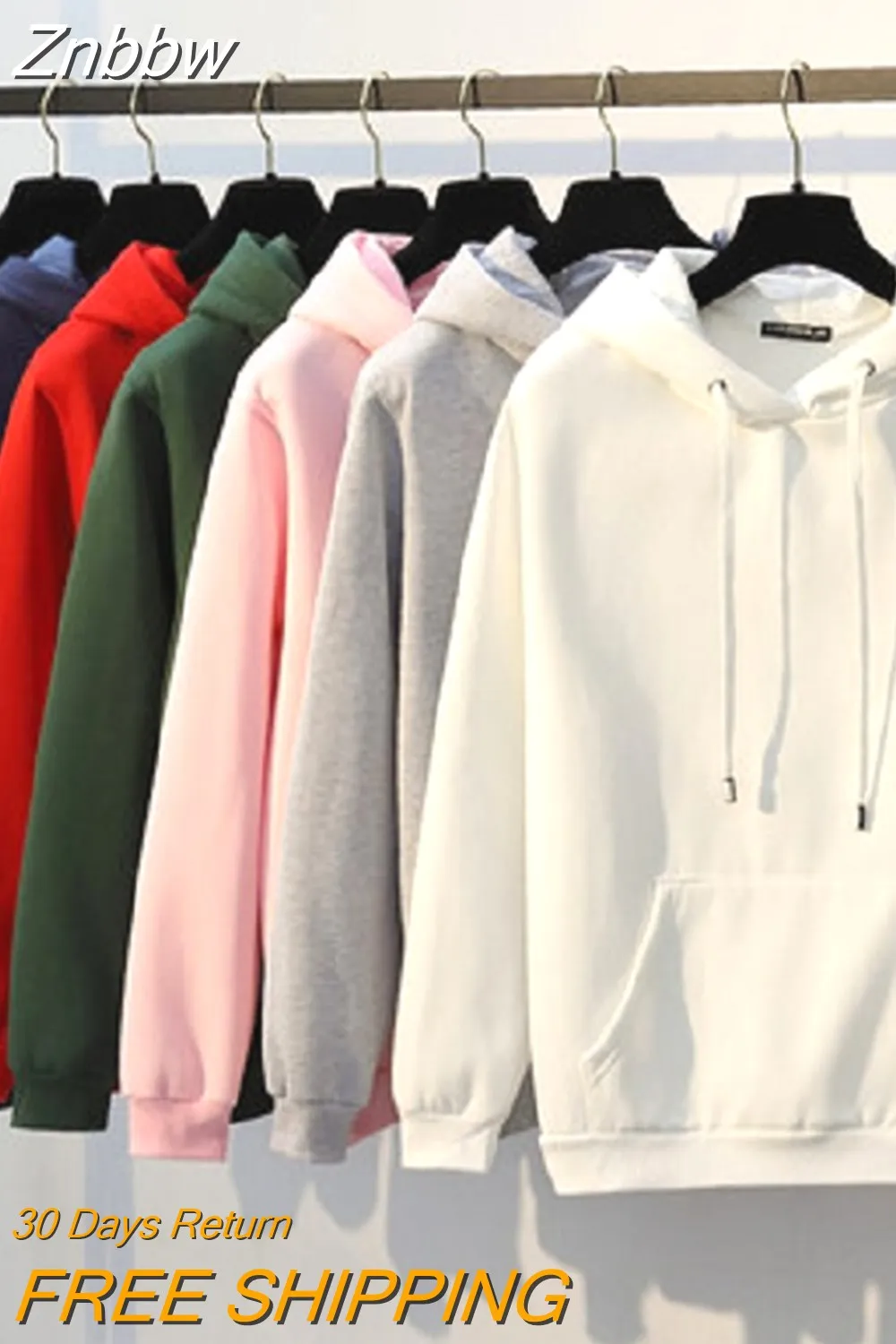 Znbbw ????????? velvet Black Hood Hoodies Ladies Long Sleeve Casual Hooded Sweatshirt Dress Pullover ?????????? women Sweatshirt