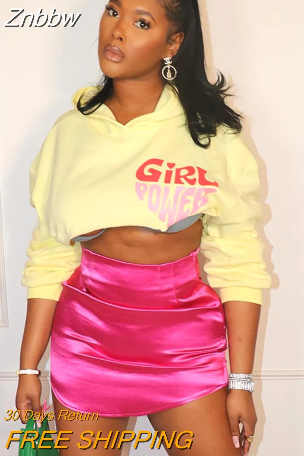 Znbbw Women Long Sleeve Streetwear Fall Crop Tops Hoodies Sweatshirts 2023 Autumn Clothes Wholesale Items For Business - Image 5