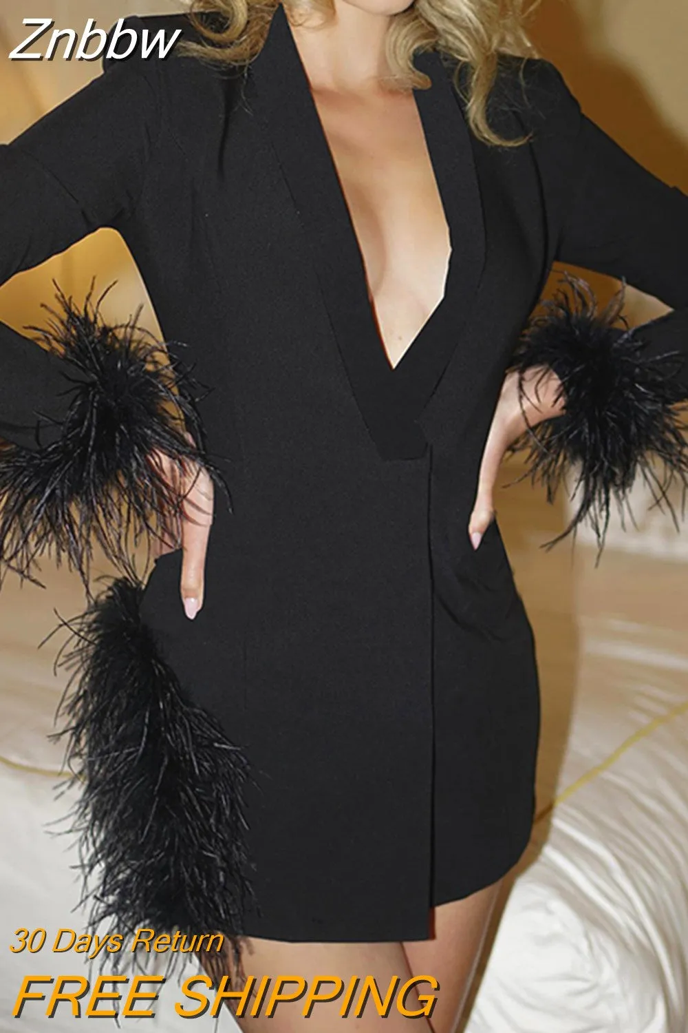 Znbbw Women Long Sleeve Office Business Black Blazer Coat 2023 Autumn Fall Clothing Dropshipping Wholesale Items For Business - Image 4