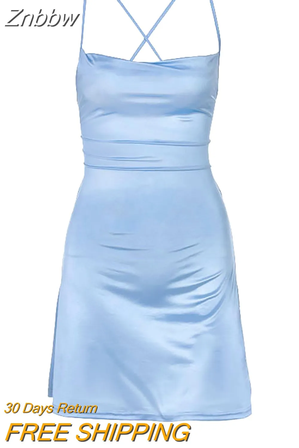 Znbbw Women Summer Fashion Sleeveless Backless Bodycon Party Package Hip Mini Dress Sundress 2023 Female Clothing Streetwear - Image 2