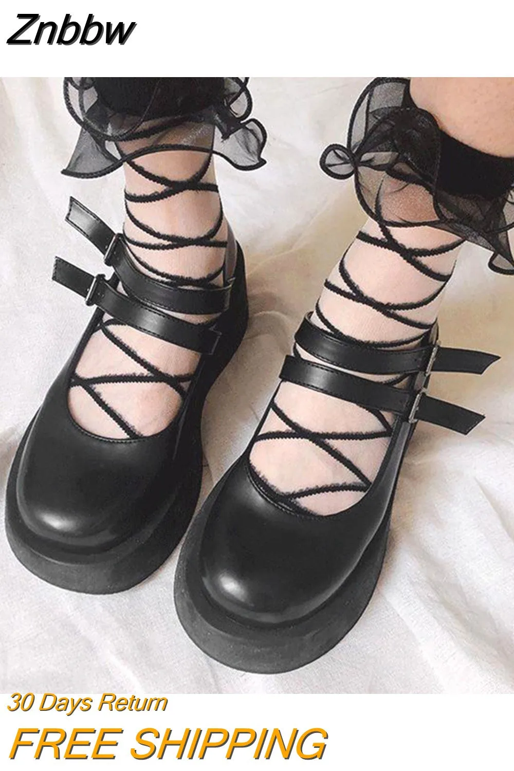 Znbbw Women Kawaii Sheer Mesh Socks Sweet Lolita Style Cross Pattern Slouch Socks Transparent Tulle Socks - Image 7