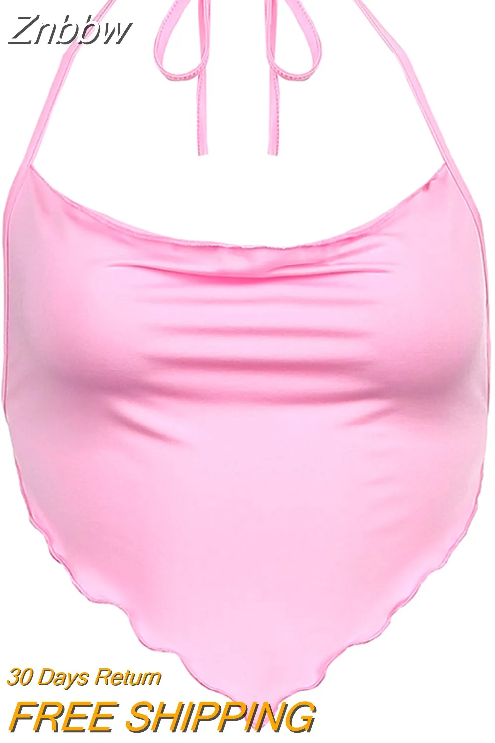 Znbbw Style Sexy Vintage Strappy Y2K Halter Crop Top Women Summer 90s Backless Cami Tops Tees Ladies Fashion Fitness Camisole Party - Image 11