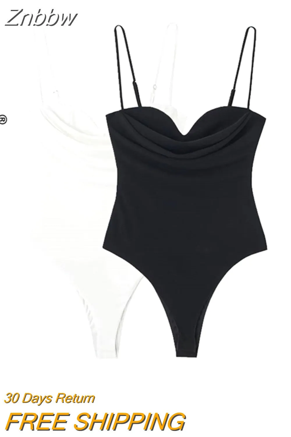 Znbbw Women Fashion Summer Sleeveless Solid Color Bodycon Tops Tank Bodysuit 2023 Female Clothing Streetwear 202307