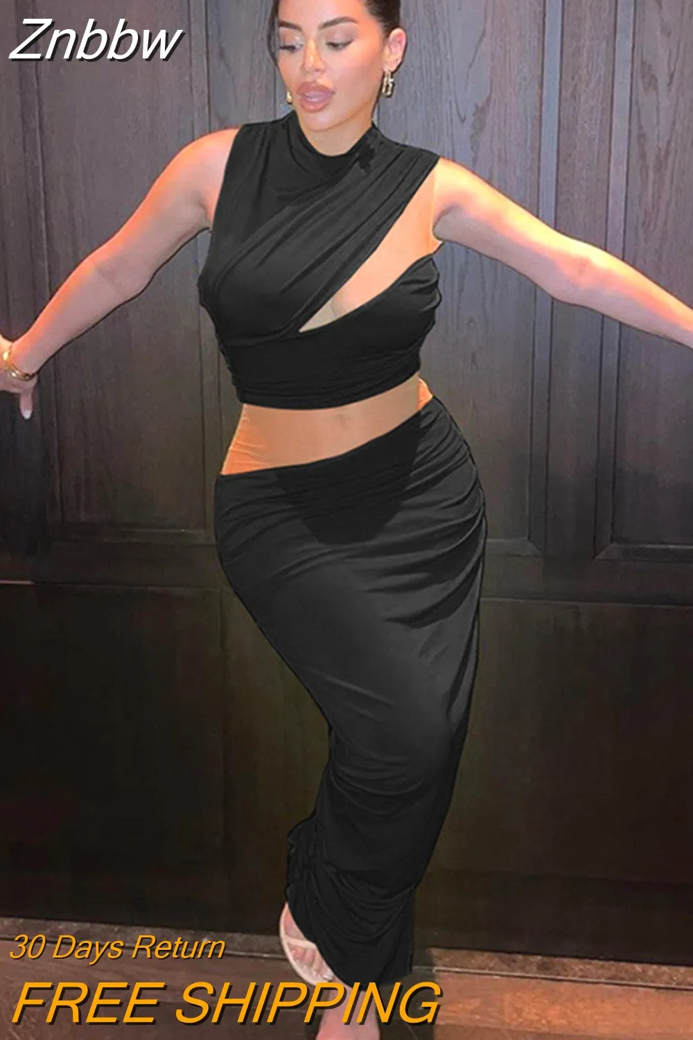 Znbbw Women Party Club Evening Birthday Bodycon Streetwear Long Dress 2023 Summer Clothes Wholesale Items For Business - Image 4