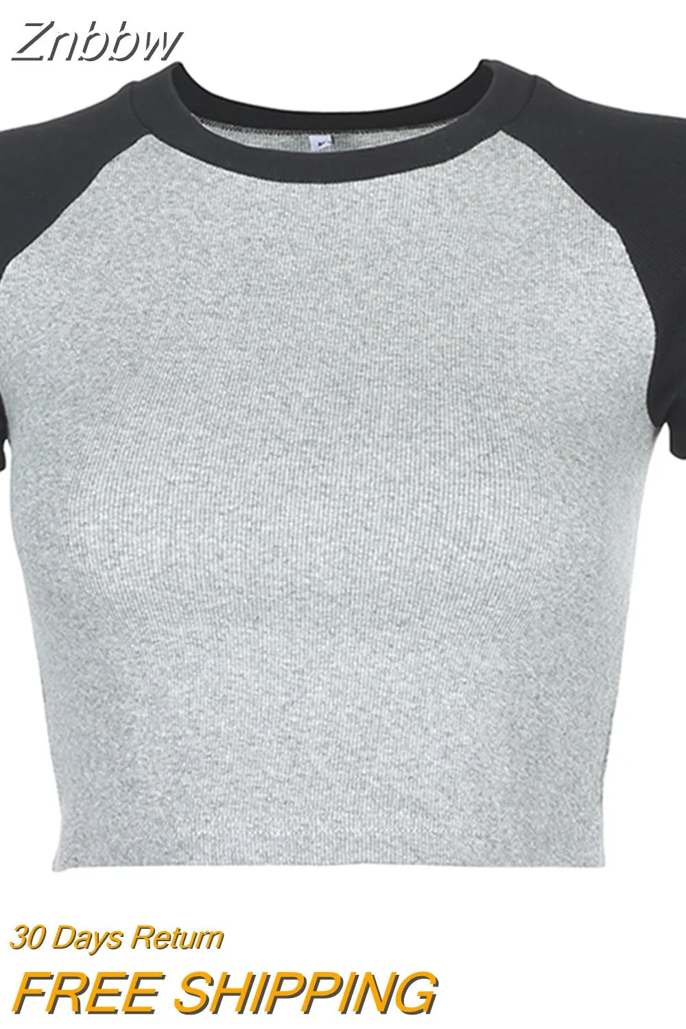 Znbbw Women Teen Girls Gothic Graphic Print Crop Tops T Shirts O-Neck Short Sleeve E-Girl Aesthetic Kawaii Crop Tees Tops Streetwear - Image 16