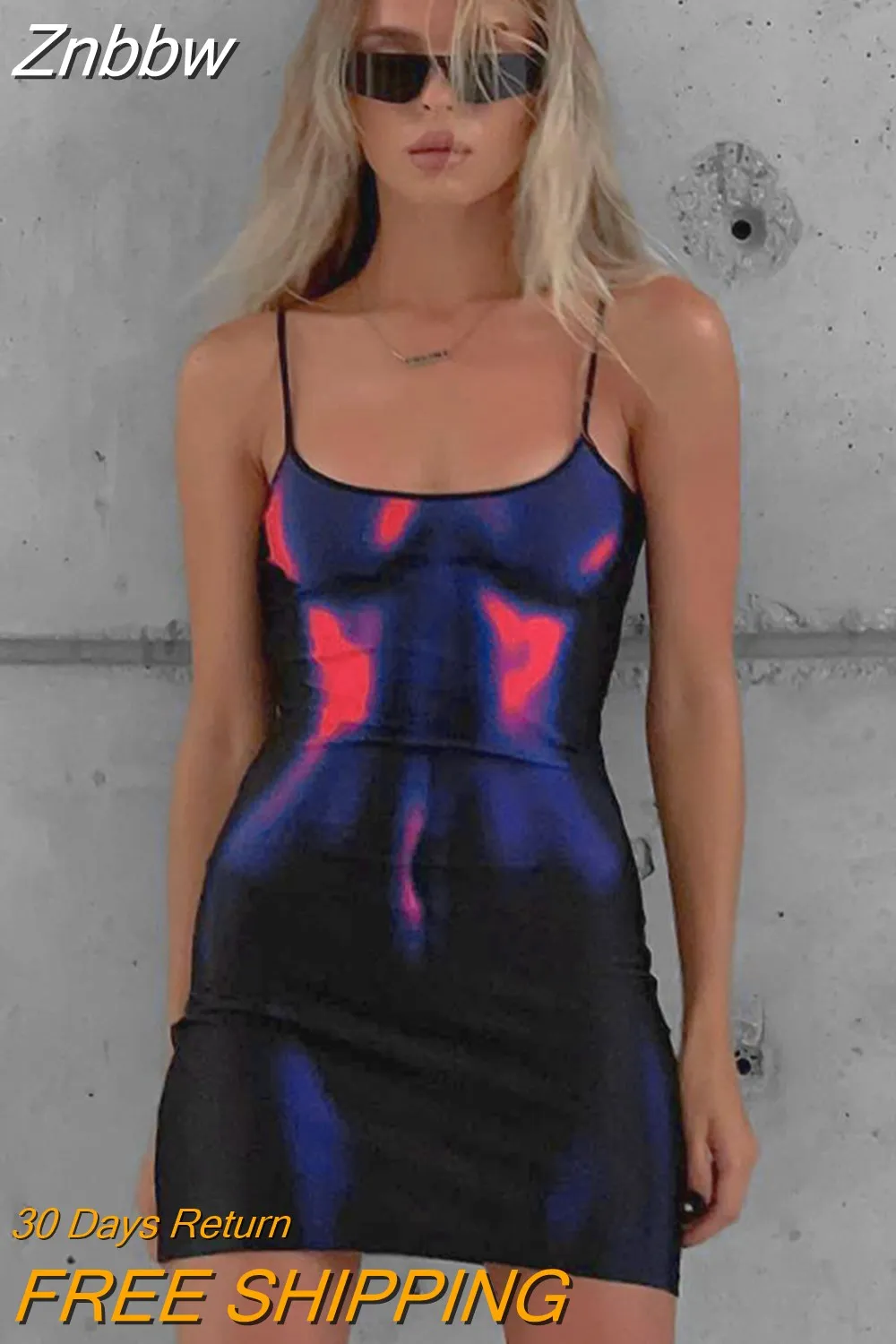 Znbbw Women Sexy Sleeveless Party Club Bodycon Streetwear Mini Dress 2023 Summer Autumn Clothes Wholesale Items For Business - Image 2