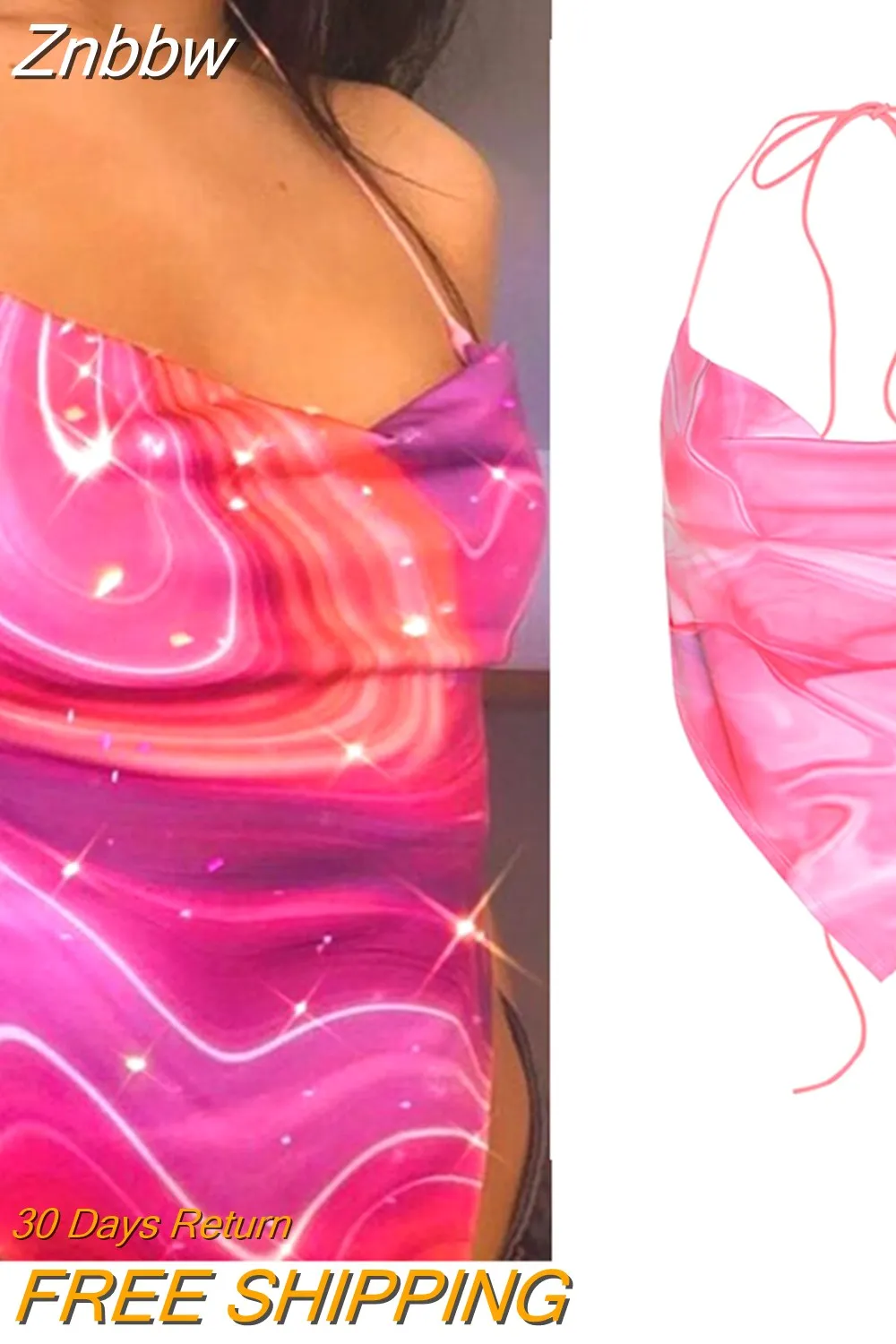 Znbbw Bandana Print Halter Tops Women Summer Sleeveless Crop Tops Harajuku Aesthetics Corset Tops Sexy Backless Bandage Camisoles - Image 5