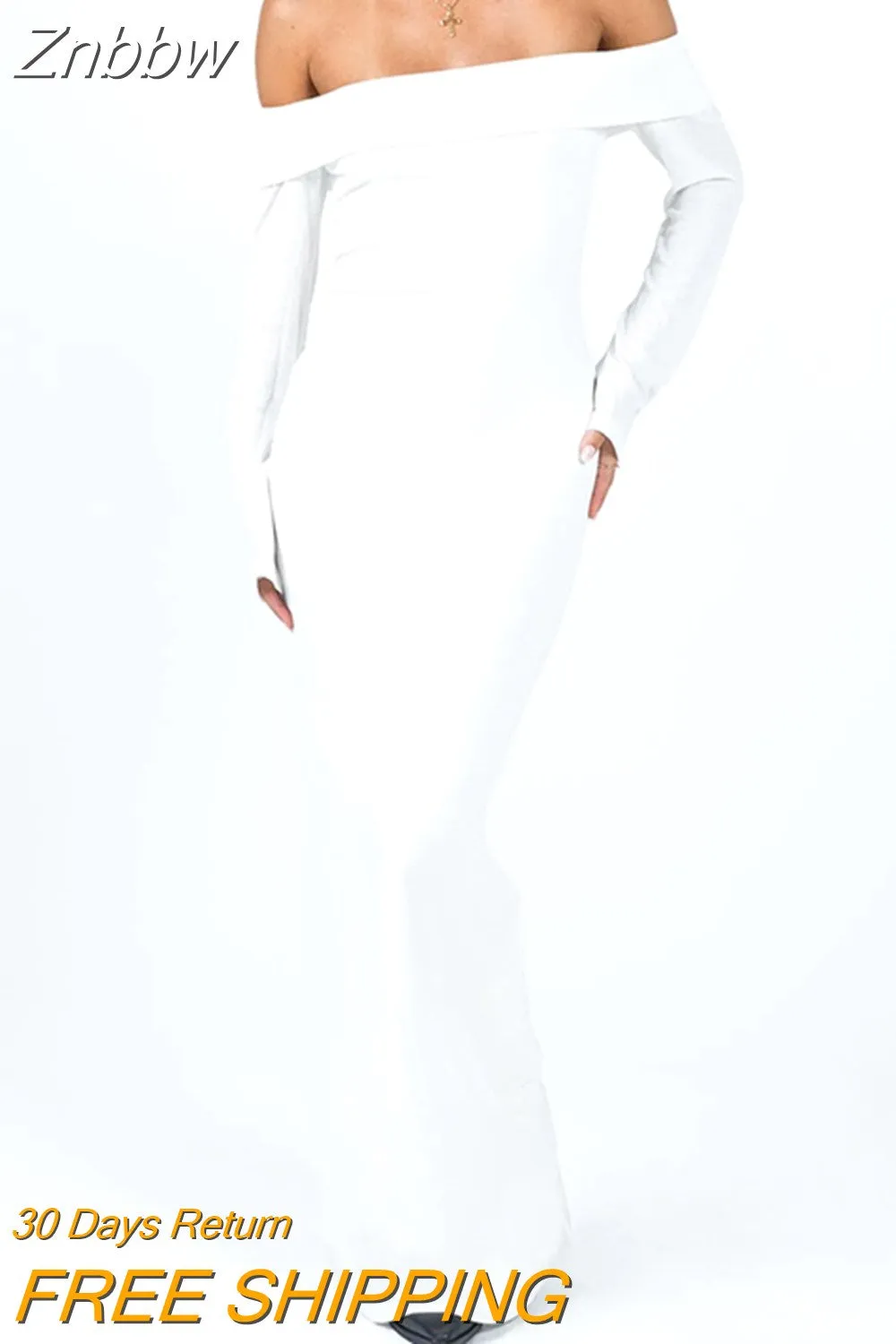 Znbbw Women Off Shoulder Bodycon Satin Dress Elegant Backless Spaghetti Strap Bodycon Long Dress Formal Outfit