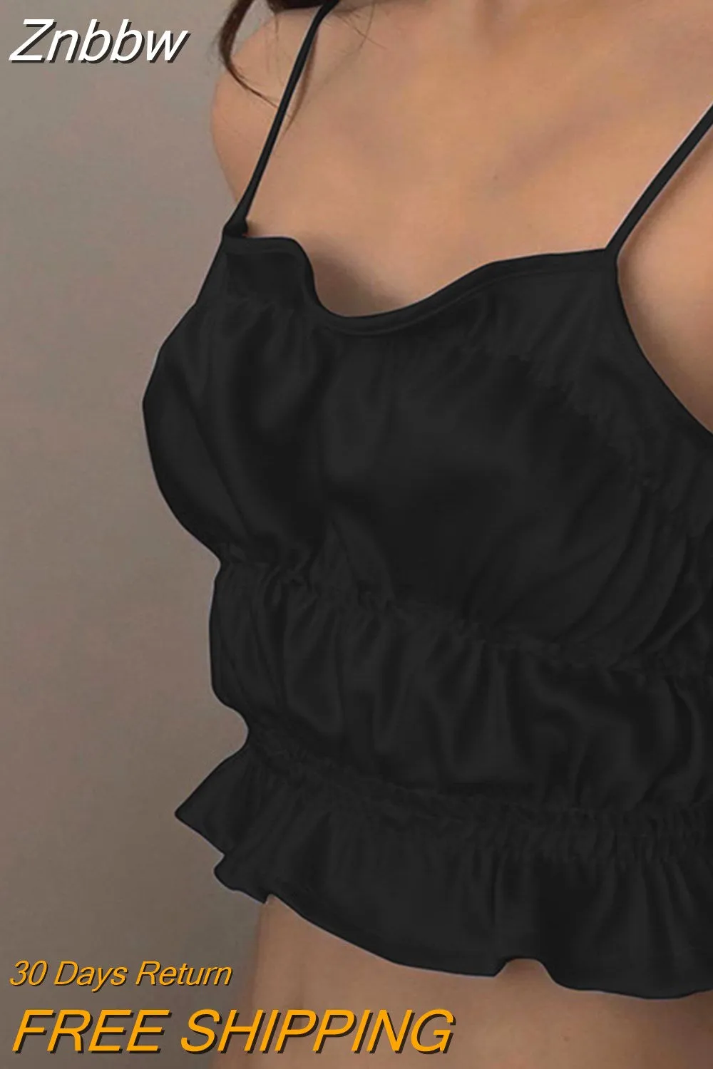 Znbbw Women Sexy Hollow Out Lace Up Camis Summer Sleeveless Solid Color Slim Fit Bandage V Neck Low Cut Club Holiday Casual Crop Top - Image 7