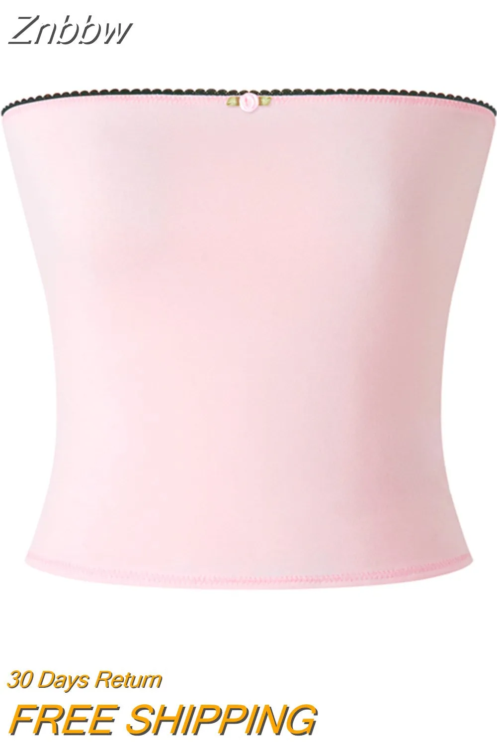 Znbbw Women Summer Kawaii Sleeveless Off Shoulder Knitted Tanks Tops Crop Tops Floral Fairycore Grunge 2000s Aesthetic T-shirts Tops - Image 8